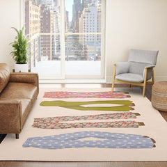 1970s Bellbottom Bliss Retro Fashion Rug