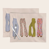 1970s Bellbottom Bliss Retro Fashion Placemat