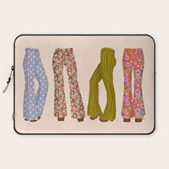 1970s Bellbottom Bliss Retro Fashion Laptop Sleeve