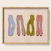 1970s Bellbottom Bliss Retro Fashion Serving Tray