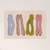 1970s Bellbottom Bliss Retro Fashion Welcome Mat