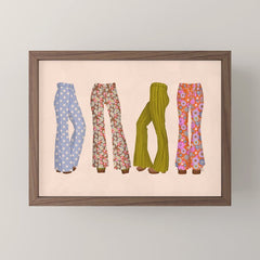 1970s Bellbottom Bliss Retro Fashion Mini Art Print