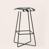 Writing On The Wall' Mid Century Modern Fun Abstract Shapes Stool