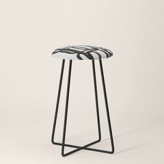 Writing On The Wall' Mid Century Modern Fun Abstract Shapes Stool