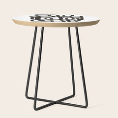 Writing On The Wall' Mid Century Modern Fun Abstract Shapes Side Table