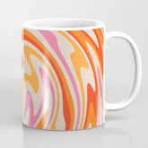 70s Retro Swirl Color Abstract Coffee Mug