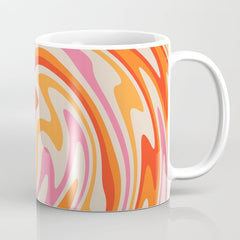 70s Retro Swirl Color Abstract Coffee Mug