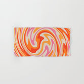 70s Retro Swirl Color Abstract Bath Towel