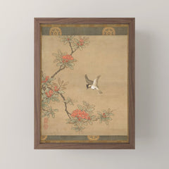 16th Century Japanese Bird and Peony Edo Era Painting Mini Art Print