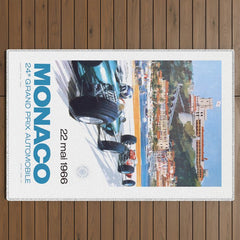 1966 MONACO Grand Prix Racing Poster Outdoor Rug