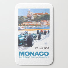 1966 MONACO Grand Prix Racing Poster Bath Mat