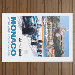 1966 MONACO Grand Prix Racing Poster Outdoor Rug