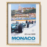 1966 MONACO Grand Prix Racing Poster Serving Tray