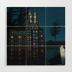 Confirmation of Love,' Magical Realism Portrait Painting by Boles����aw Biegas Wood Wall Art