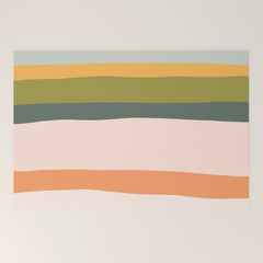 "Dreamy Stripes" Colorful & Fun Children's Stripe Pattern Welcome Mat