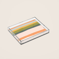 "Dreamy Stripes" Colorful & Fun Children's Stripe Pattern Acrylic Tray