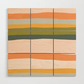 "Dreamy Stripes" Colorful & Fun Children's Stripe Pattern Wood Wall Art