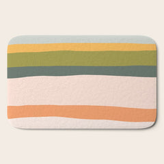 "Dreamy Stripes" Colorful & Fun Children's Stripe Pattern Bath Mat
