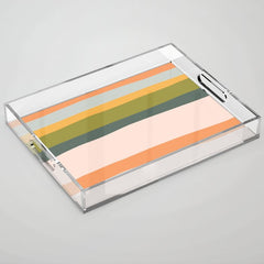 "Dreamy Stripes" Colorful & Fun Children's Stripe Pattern Acrylic Tray