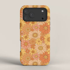 70s Retro Daisy Floral iPhone Case