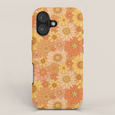 70s Retro Daisy Floral iPhone Case