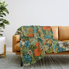 70s Plate Throw Blanket