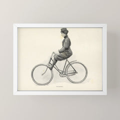 "Coasting" from "Bicycling for Ladies" by Maria E. Ward, 1896 Mini Art Print