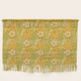 70s groovy retro floral pattern orange brown green handdrawn by surfy birdy Wall Hanging