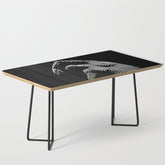 0077s-DJA Abstract Photograph of Seated Woman Striped by Light and Shade Coffee Table