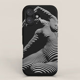 0077s-DJA Abstract Photograph of Seated Woman Striped by Light and Shade iPhone Case