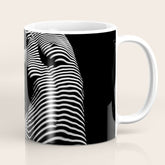 0077s-DJA Abstract Photograph of Seated Woman Striped by Light and Shade Coffee Mug