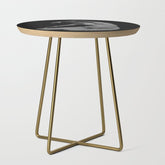 0077s-DJA Abstract Photograph of Seated Woman Striped by Light and Shade Side Table