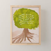"Remember Your Story, Remember Your Roots, Remember That You Are A Part Of Something So Much Greater Than You." Mini Art Print