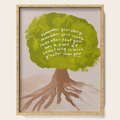 "Remember Your Story, Remember Your Roots, Remember That You Are A Part Of Something So Much Greater Than You." Serving Tray