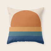 70's Retro Sunset Throw Pillow