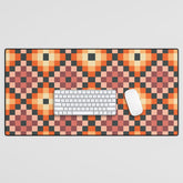 70s color squares pattern Desk Mat