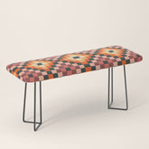 70s color squares pattern Bench