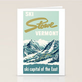 2021 Ski Stowe Vermont Vintage Poster Stationery Card