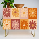 70's Daisy Bloom Credenza