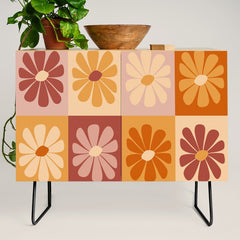 70's Daisy Bloom Credenza