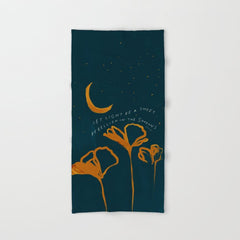 "Let Light Be A Sweet Rebellion In The Shadows" Bath Towel