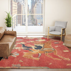 17th Century Isfahan Persian Animal Rug Print Rug