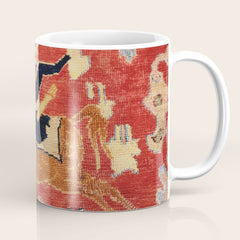 17th Century Isfahan Persian Animal Rug Print Coffee Mug