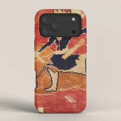 17th Century Isfahan Persian Animal Rug Print iPhone Case