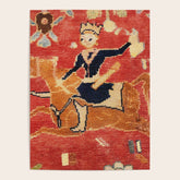 17th Century Isfahan Persian Animal Rug Print Poster
