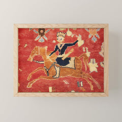 17th Century Isfahan Persian Animal Rug Print Mini Art Print