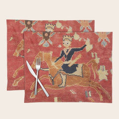 17th Century Isfahan Persian Animal Rug Print Placemat