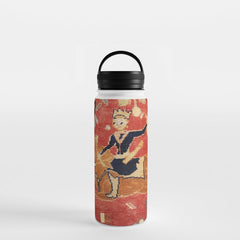 17th Century Isfahan Persian Animal Rug Print Water Bottle