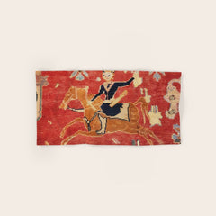 17th Century Isfahan Persian Animal Rug Print Bath Towel