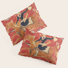 17th Century Isfahan Persian Animal Rug Print Pillow Sham